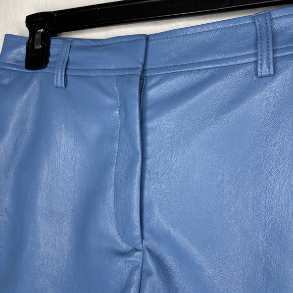 Babaton By Aritzia Vegan Leather Blue Shorts - Picture 5 of 8